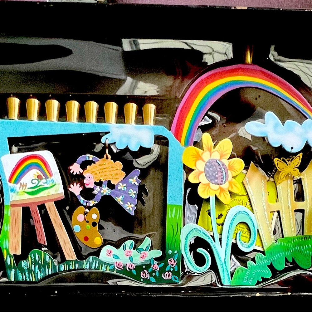Designer whimsical Menorah